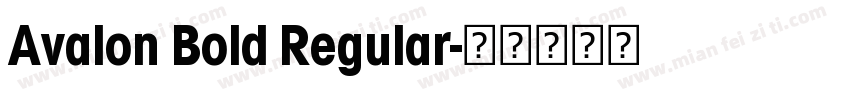 Avalon Bold Regular字体转换